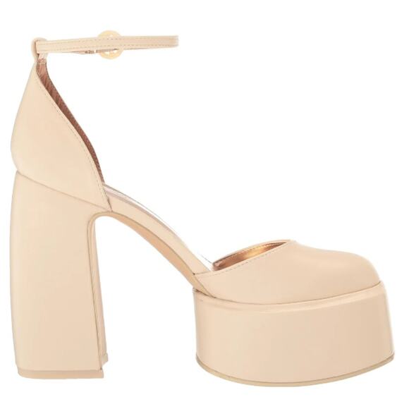 Circus by Sam Edelman Bailey Ankle Strap Platform Pumps in Vanilla Bean, Size 8 - Picture 2 of 12